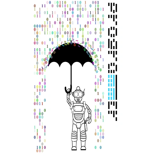 Picture of Programmer Binary Rain Sweatpants