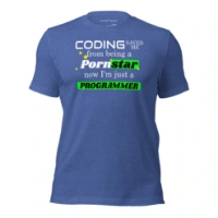 Picture of Coding Saved Me From Being A Pornstar T-shirt