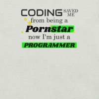 Picture of Coding Saved Me From Being A Pornstar T-shirt