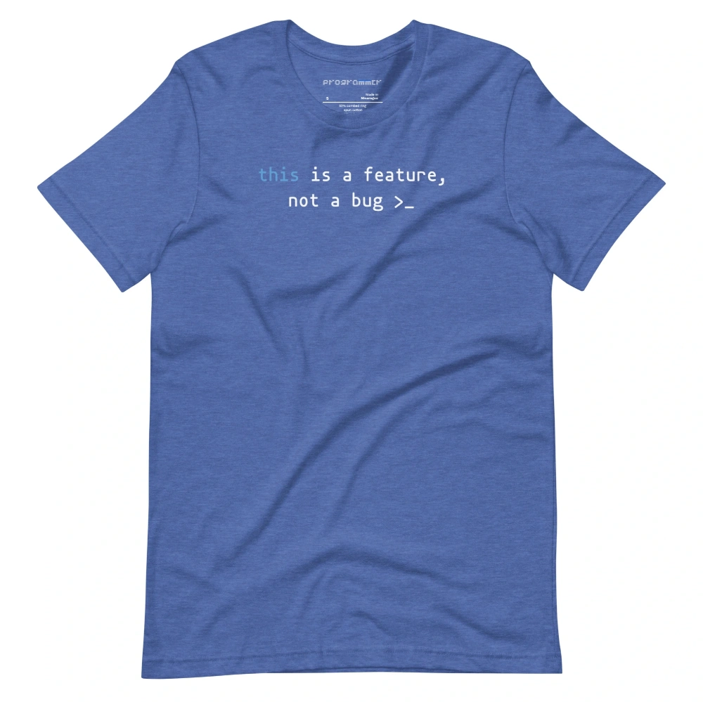 Picture of Javascript This Is A Feature Shirt