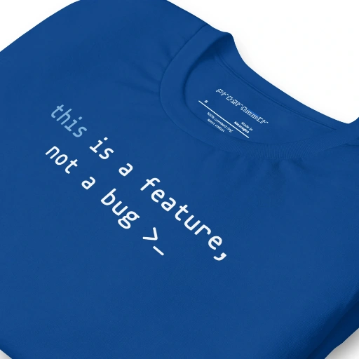 Picture of Javascript This Is A Feature Shirt