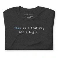 Picture of Javascript This Is A Feature Shirt