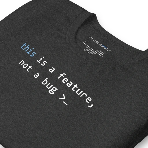 Picture of Javascript This Is A Feature Shirt