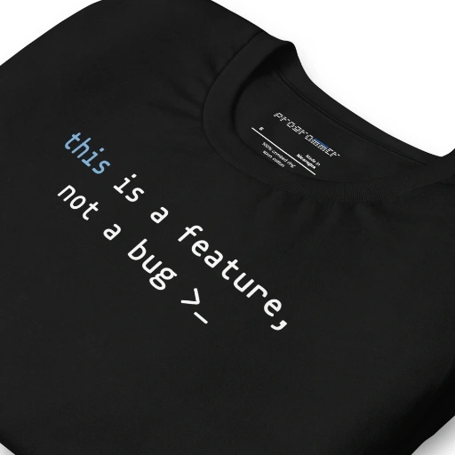 Picture of Javascript This Is A Feature Shirt