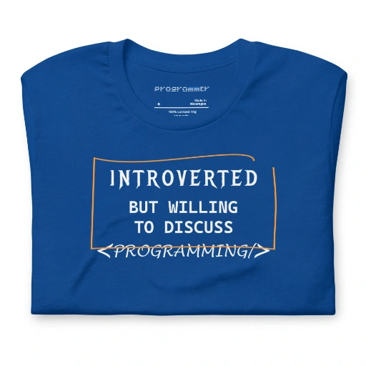 Picture of Introverted But Willing To Discuss Programming Shirt