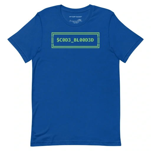 Picture of Code Blooded ASCII Terminal T-Shirt Shirt