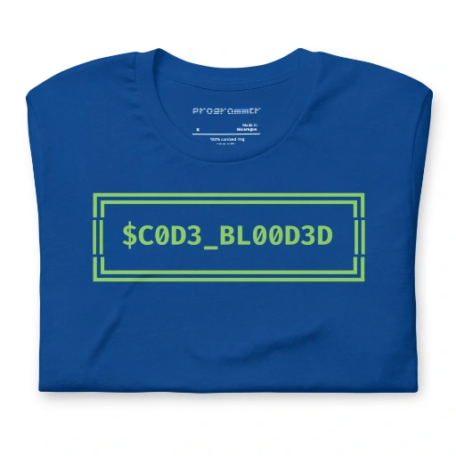 Picture of Code Blooded ASCII Terminal T-Shirt Shirt