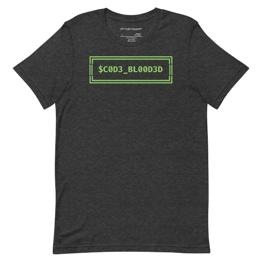 Picture of Code Blooded ASCII Terminal T-Shirt Shirt