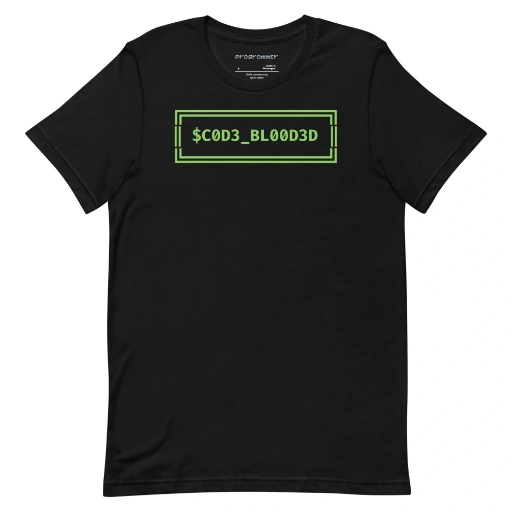 Picture of Code Blooded ASCII Terminal T-Shirt Shirt