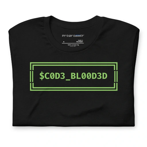 Picture of Code Blooded ASCII Terminal T-Shirt Shirt