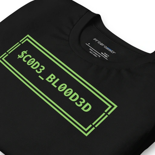 Picture of Code Blooded ASCII Terminal T-Shirt Shirt