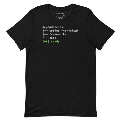 Picture of Coffee Critical Dependency Shirt