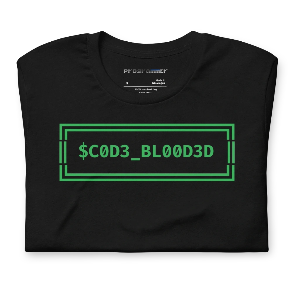 Picture of Code Blooded ASCII Terminal T-Shirt Shirt