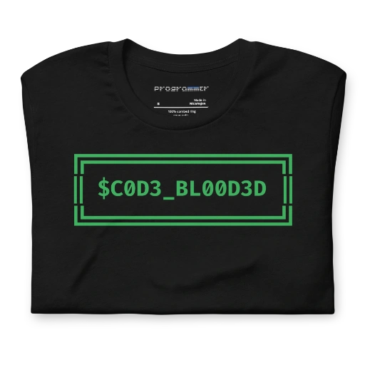 Picture of Code Blooded ASCII Terminal T-Shirt Shirt