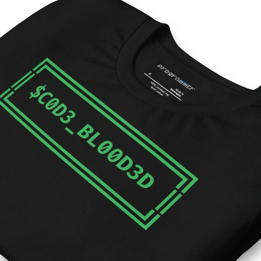Picture of Code Blooded ASCII Terminal T-Shirt Shirt