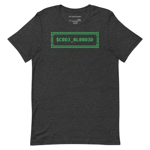 Picture of Code Blooded ASCII Terminal T-Shirt Shirt
