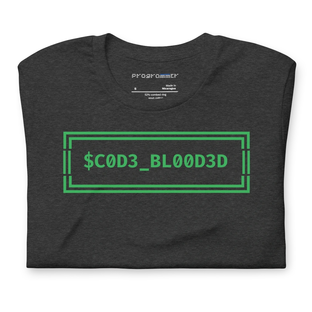 Picture of Code Blooded ASCII Terminal T-Shirt Shirt
