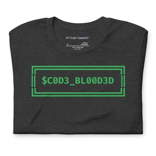 Picture of Code Blooded ASCII Terminal T-Shirt Shirt