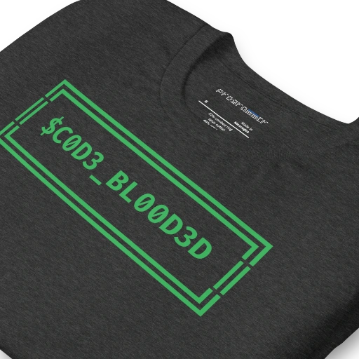 Picture of Code Blooded ASCII Terminal T-Shirt Shirt