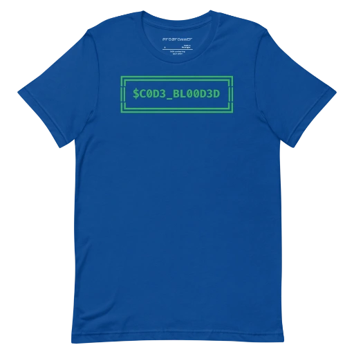 Picture of Code Blooded ASCII Terminal T-Shirt Shirt