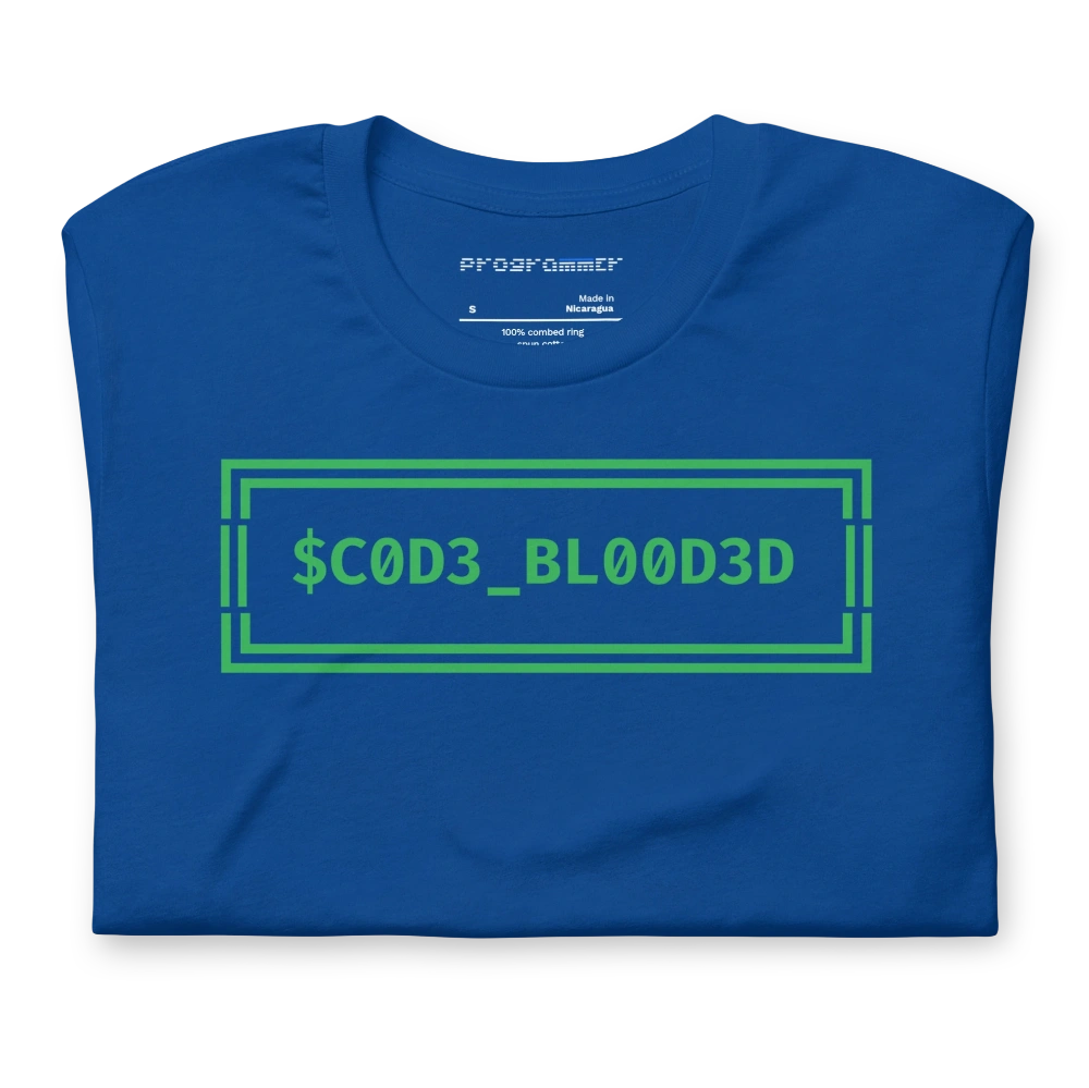 Picture of Code Blooded ASCII Terminal T-Shirt Shirt