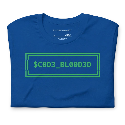 Picture of Code Blooded ASCII Terminal T-Shirt Shirt